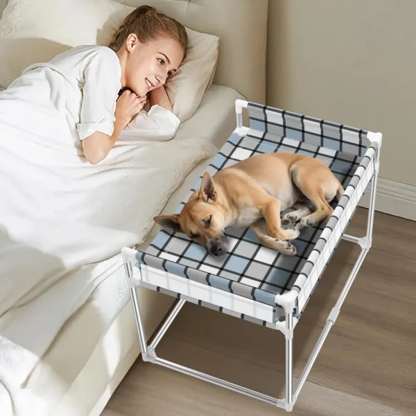 Elevated Pet Bed with Guardrail  (34x20x24 inches)