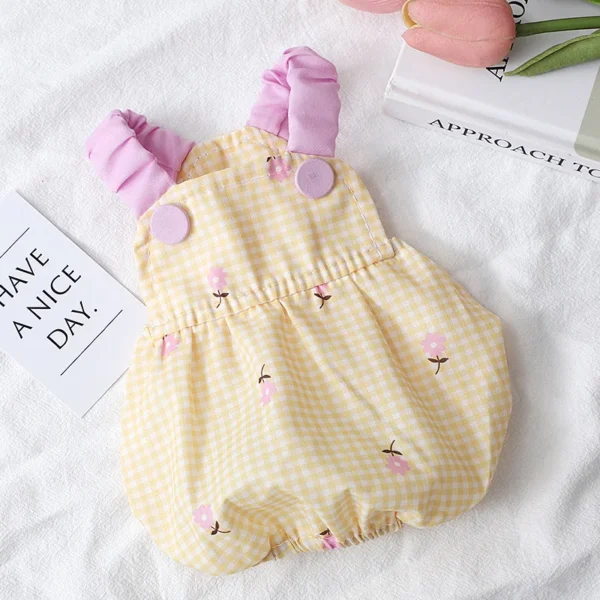Yellow Flower Pet Dog Dress for Small Dogs