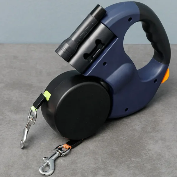 Double Headed Dog Leash Traction Rope with LED Light